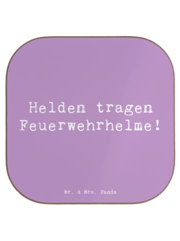 Mr. & Mrs. Panda Untersetzer für Gläser Spruch Feuerwehrmann Hel... in Lavendeltraum