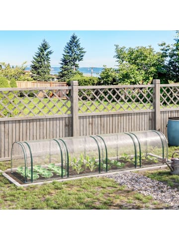 Outsunny Gewächshaus in Transparent 350L x 100B x 80H cm