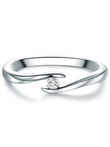 Trilani Ring aus Sterling Silber mit Diamant in silber