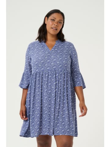 KAFFE curve Kleid KClaurena in Blue/Chalk Flower Print