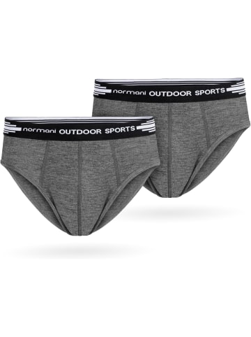 Normani Outdoor Sports 2er Pack Herren Merino Slip in Grau