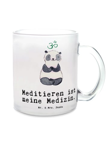 Mr. & Mrs. Panda Tasse Panda Meditieren mit Spruch in Transparent