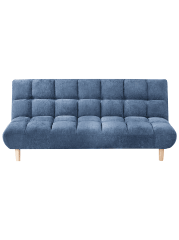 Beliani Schlafsofa RISOR in Blau/Braun - (W) 190 x (H) 83 x (L) 90 cm