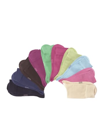 H.I.S Freizeitsocken in rosa, pink, altrosa, 3x blau, braun, 2x grün, ecru