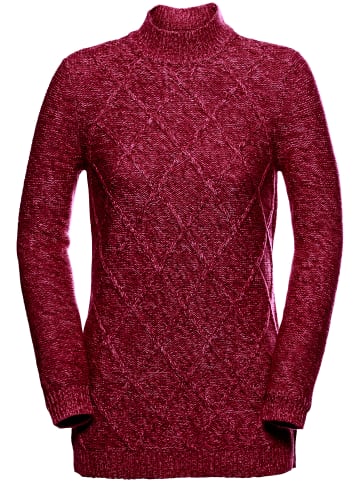 Sieh an! Stehkragenpullover in rot-meliert