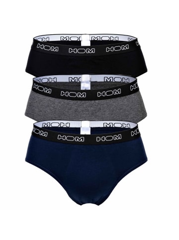 HOM Slip 3er Pack in Schwarz/Grau/Blau