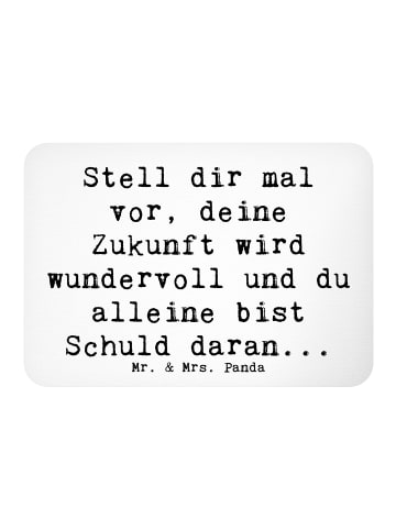 Mr. & Mrs. Panda Magnet Spruch Mutig zu sich selbst stehen mit S... in Weiß