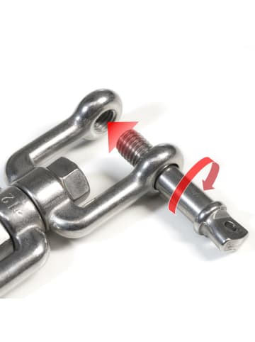 AMANKA Drehwirbel Edelstahl Swivel Tragkraft 420 KG mit Schraubgewinde silber