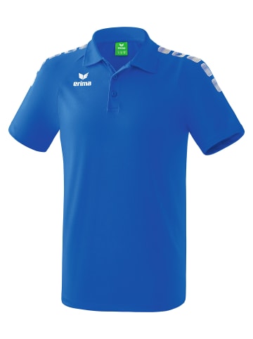 erima Essential 5-C Poloshirt in new royal/weiss