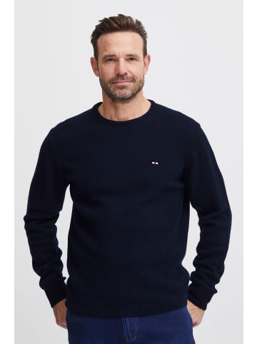 FQ1924 Strickpullover FQKyle 21900366 Basic Strickpullover mit Logo-Stickerei in Blau
