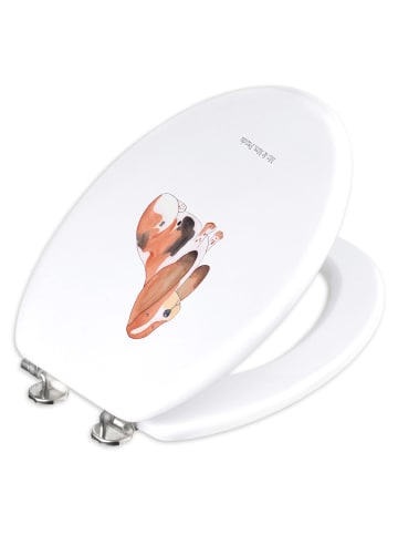 Mr. & Mrs. Panda Klobrille Hund Basset Hound ohne Spruch in Weiß