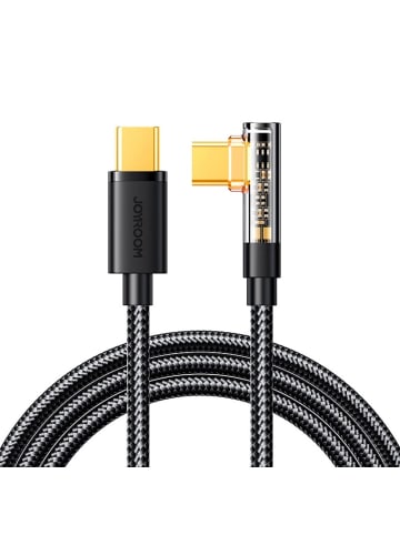 COFI 1453 Gaming-Kabel USB-C (gewinkelt) zu USB-C (gerade) 100 W 1,2 m in Schwarz