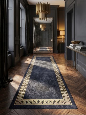 KADIMA DESIGN Teppich Flachgewebe Waschbar Mäander PIZOL Strapazierfähig OEKO-TEX