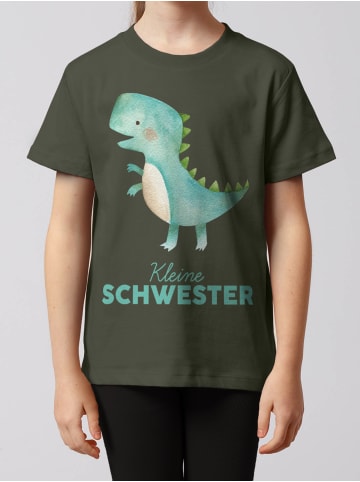 wat? Apparel T-Shirt Dinosaurier 03 Kleine Schwester in Khaki