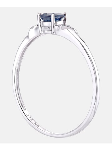 Diamant L'éternel Verlobungsring aus 375 Weißgold mit Diamant mit Saphir