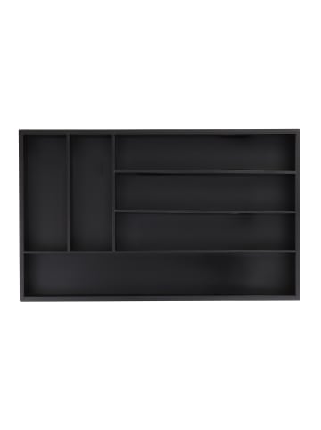 relaxdays Besteckkasten in Schwarz - (B)46 x (H)5 x (T)28 cm