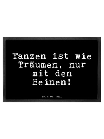 Mr. & Mrs. Panda Fußmatte Tanzen ist wie Träumen,... mit Spruch in Schwarz