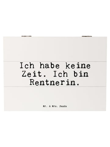 Mr. & Mrs. Panda Holzkiste Ich habe keine Zeit.... mit Spruch in Weiß
