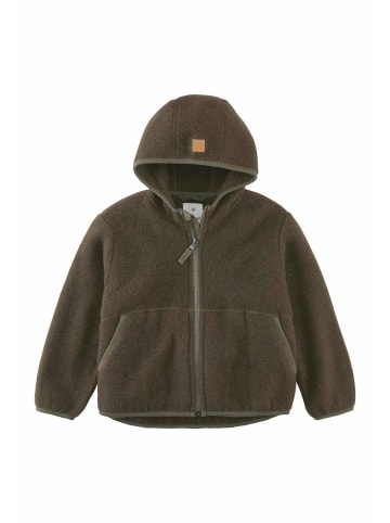 Hessnatur Wollfleece Jacke in vintage oliv