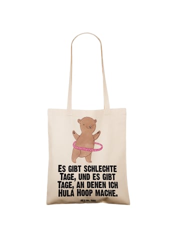 Mr. & Mrs. Panda Tragetasche Bär Hula Hoop mit Spruch in Creme