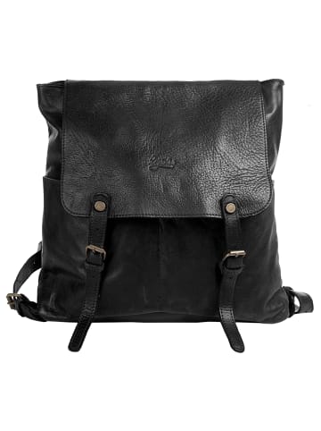 X-ZONE Rucksack echt Leder in schwarz