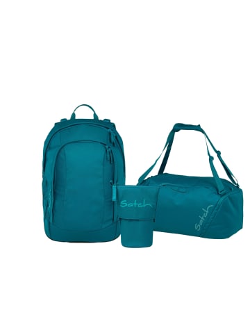Satch Schulrucksack-Set AIR "Deep Petrol" 3-teilig in Blau