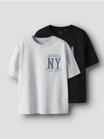 name it T-Shirt in Light Grey Melange