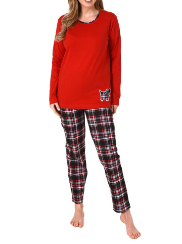 NORMANN Pyjama lang Karohose - 69300 in rot