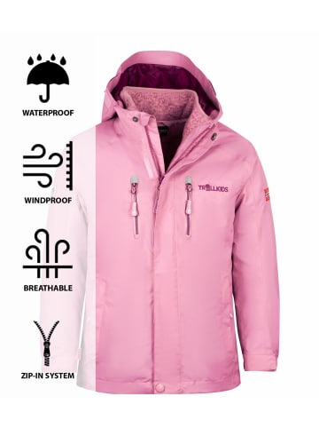 Trollkids 3in1 Jacke "Lofoten" in Violett/Pflaume