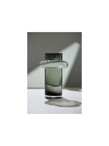 Lyngby Glas Vase Tube in Smoke