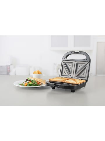 Progress Sandwichmaker Dreiecke 750 W in Schwarz, 22,2 x 22,1 x 9,5 cm