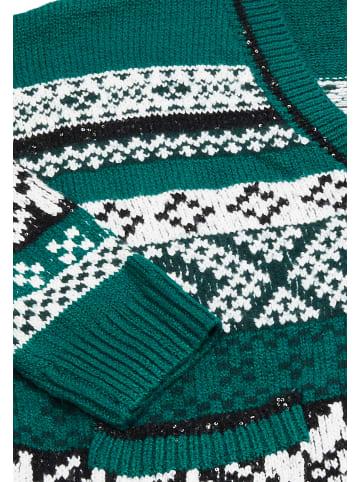 Jalene Damen Strickjacke in Dunkelgrün