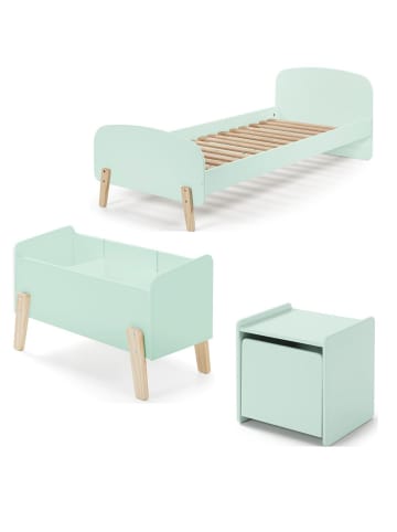 58 aufm Kessel KINDERZIMMER Set Karilynn 3 Massivholz+MDF mintgrün