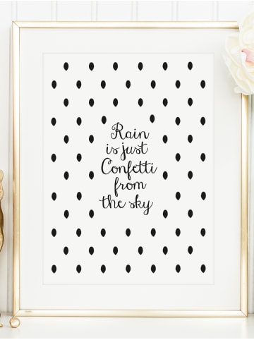 Tales by Jen Poster / Kunstdruck "Rain is just confetti from the sky“ I Ohne Rahmen