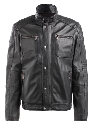 CBL Herren Lederjacke in schwarz