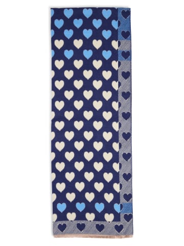 Marie Lund Schal in marine ecru - 0003