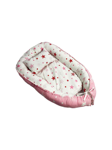 just2little Babynest mit Kissen in Rosa