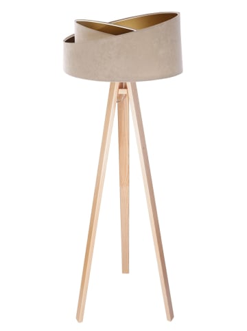 Licht-Erlebnisse Stehlampe in Kiefer Beige Gold