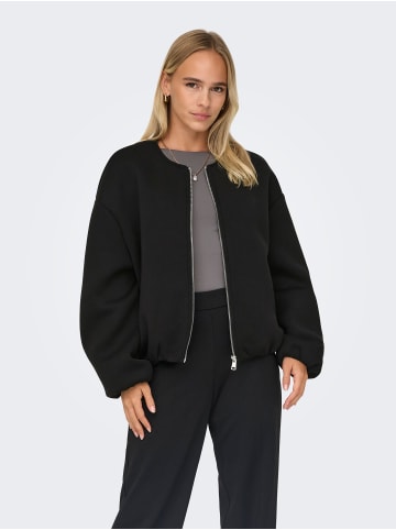 ONLY Lässige Jacke mit Reißverschluss und lockerer Passform in Schwarz