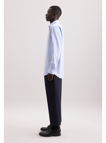 Seidensticker Flanellhemd Regular in Mittelblau