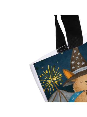 Mr. & Mrs. Panda Shopper Fledermaus Zauberer Design mit Spruch in Weiß