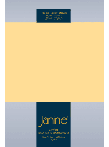 Janine Topper Spannbetttuch Elastic Jersey in vanille