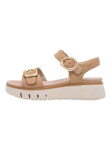 Tamaris Sandalen in Camel/Weiß