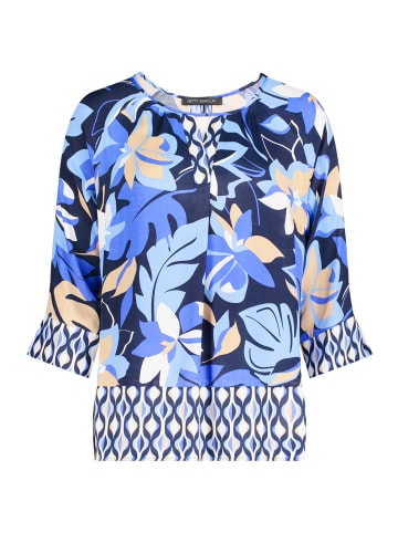 Betty Barclay Schlupfbluse mit Blumenprint in Dunkelblau/Blau