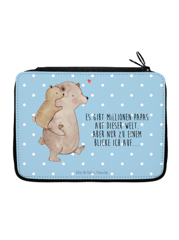 Mr. & Mrs. Panda Bleistiftetui Papa Bär mit Spruch in Blau Pastell