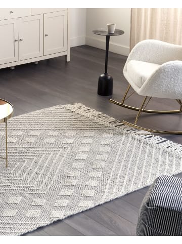 Beliani Vintage SAVUR in Weiß/Grau - (W) 160 x (L) 230 cm