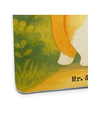 Mr. & Mrs. Panda Glasuntersetzer Corgi Po Design ohne Spruch in Weiß