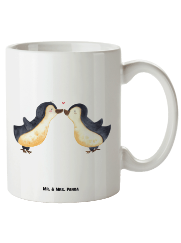 Mr. & Mrs. Panda Tasse Pinguin Liebe ohne Spruch in Weiß