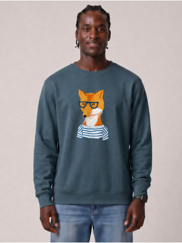 wat? Apparel Sweatshirt Fuchs in Petrol