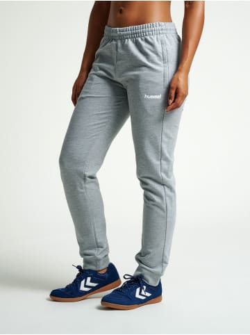 Hummel Jogginghose Stretch Sweat Freizeit Pants mit Logo HMLGO in Grau